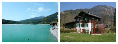 Der Walchensee in Oberbayern und die Ferienwohnung im Ort Walchensee